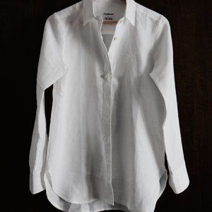 Tradlands x The Reed White Linen Shirt, Size Small
